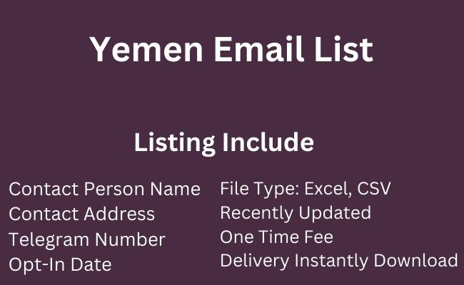 Yemen Email List