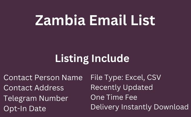 Zambia Email List