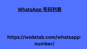 WhatsApp 号码列表