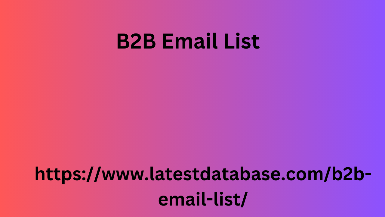 B2B Email List